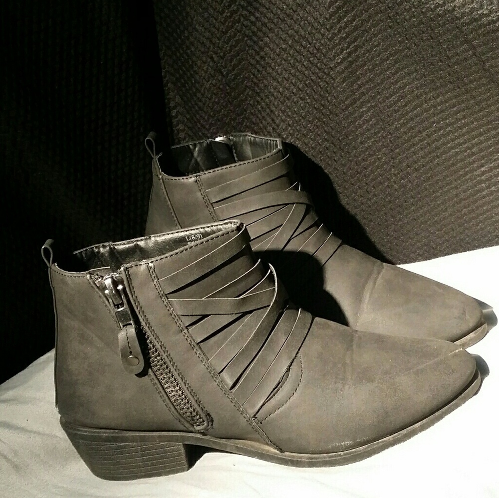 Charcoal Grey Booties